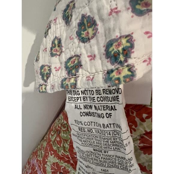 JC Penney Home Collection Quilt King Bedding Reversible Cotton Floral Farmhouse - Picture 2 of 15